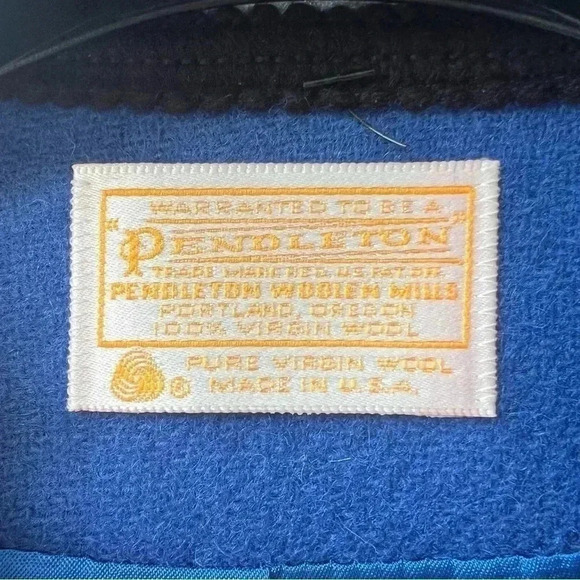 Pendleton vintage jacket - 100% wool made in the USA - blue and black - size 12 - Picture 8 of 13